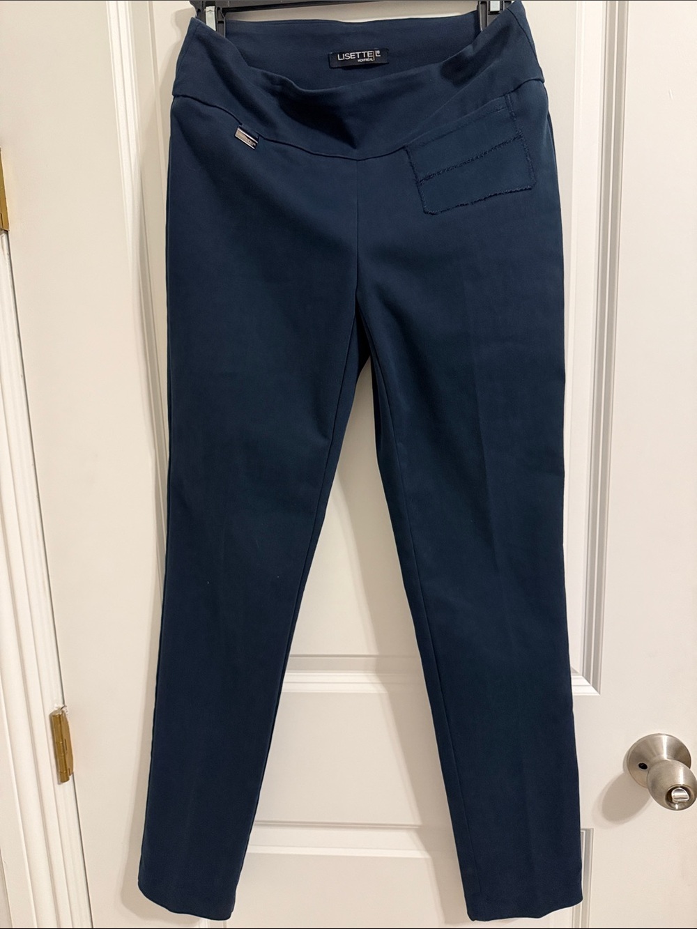 Lisette L Montreal navy blue pull-on stretch pants.